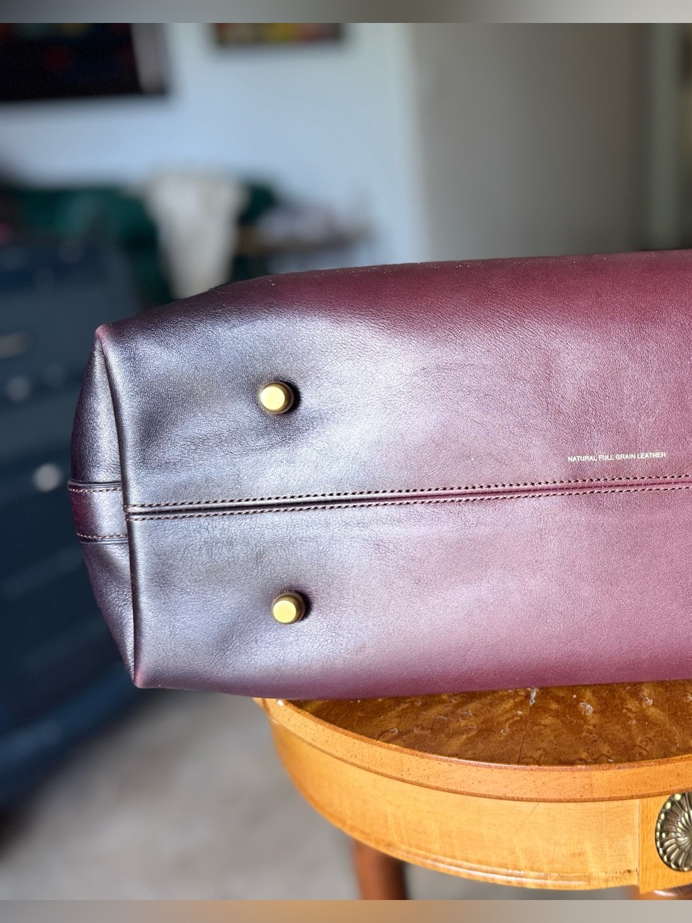 Soft Empire Carryall Bag 40 Coach Leather Satchel Bag in Burgundy - Picture 13 of 14